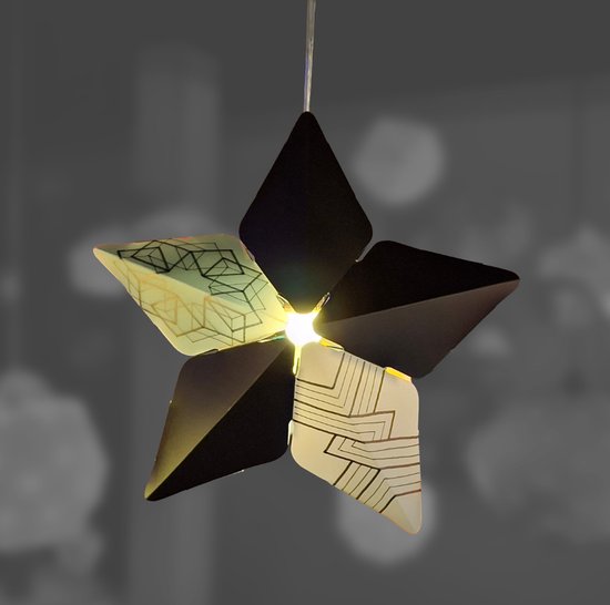 Sheedz lamp kerstster transparant wit zwart - creatieve decoratie.