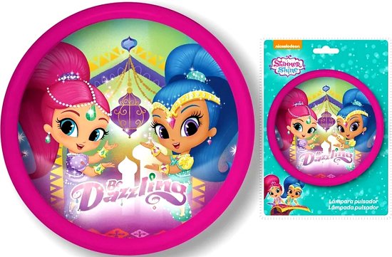 Shimmer & Shine druklampje - nachtlampje - duwlampje van Nickelodeon