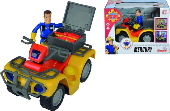 Simba brandweerman Sam Mercury-Quad incl. speelfiguur. van Simba