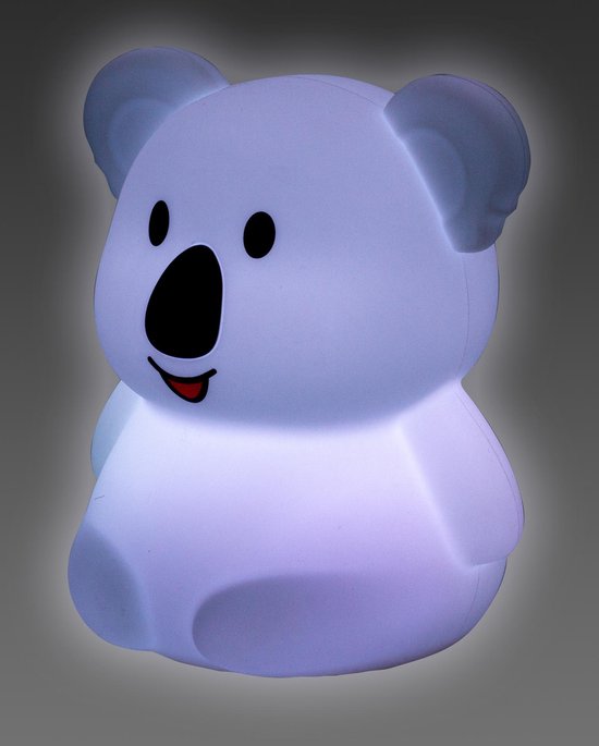 Simply for kids Nachtlamp Koala LED zacht silicone 12 CM 9 kleuren van Simply for Kids