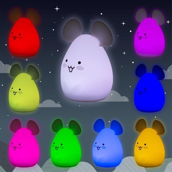 Simply for kids Nachtlamp Muis - Met oplaadkabel & afstandsbediening van Simply for Kids
