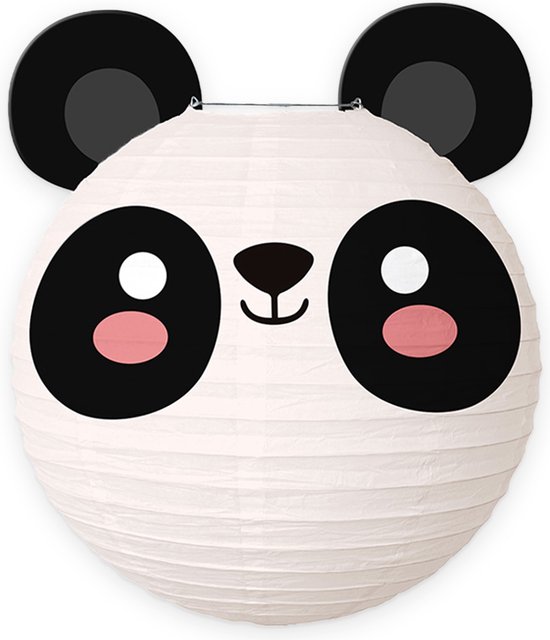Sint Maarten Lampion Kind Treklampion Sint Maarten Dierenhoofdjes Jungle Feest Verjaardag Versiering Panda - 1 Stuk van BTH