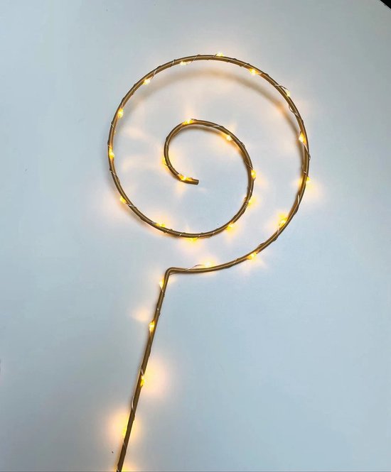Sint stafje - Sint staf - verlichting - Sinterklaas verlichting - Sinterklaas versiering - 5 december - Sint - Nachtlampje - Nachtlamp - Sfeerverlichting - Slaaplampje - kinderkamer - sinterklaasversiering - Sintstaf - babykamer nachtlampjes van Despiertay.