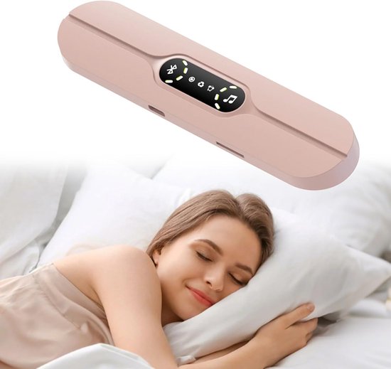 Slaap Geluid Apparaat - Witte Ruis Speaker - Verbeter Slaapkwaliteit - Botgeleiding Technologie - Compact Lichtgewicht - Roze van Merkloos