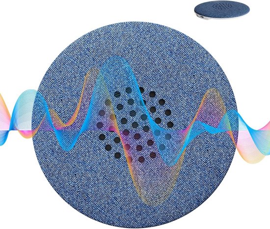 Slaap Geluidsmachine - Nachtkastje Speaker - Ontspannen Slapen - Nul Standby Verbruik - 9.6 x 9.6 x 1.1 cm - Blauw van Merkloos