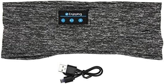 Slaap Hoofdband - Draadloze Koptelefoon - Rustig Slapen - Ultradunne Luidsprekers - 19.9 x 14.4 cm - Zwart