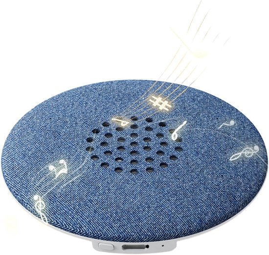 Slaap Luidspreker - Muziekspeler Timer - Rustige Slaap - Draadloos Oplaadbaar - 28 x 128 cm - Blauw