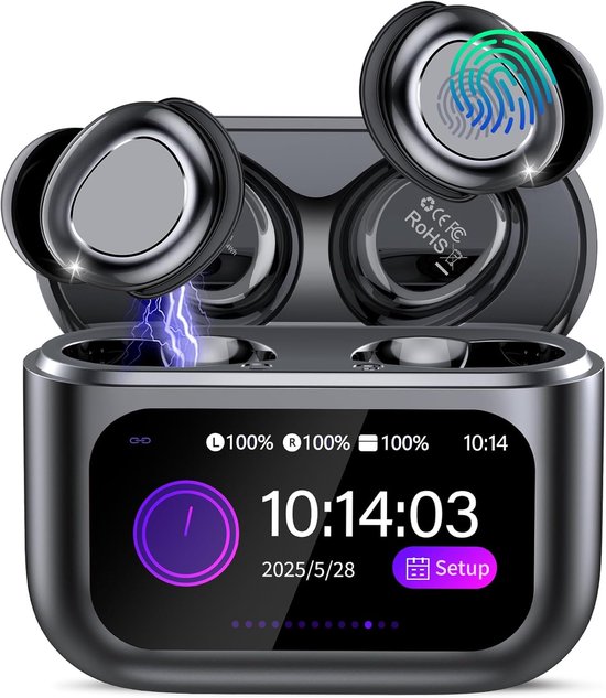 Slaap Oordopjes - Draadloos Hoofdtelefoon - Rustig Slapen - Mini Ontwerp Zijslapers - 48 Uur Speeltijd van Merkloos