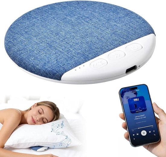 Slaap Speaker - Onder Kussen Speaker - Rustige Nachtrust - Ultra Dun Ontwerp - 1 cm dik - Zwart