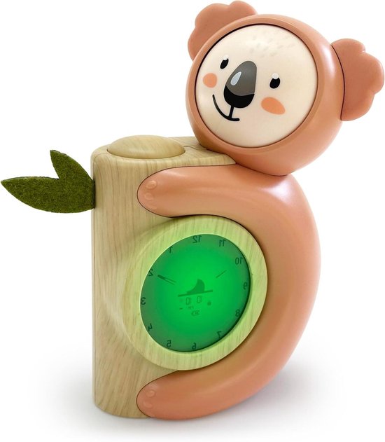 Slaapcoach Kinderen - Nachtlamp Wekker - Slaapritme Leren - Dubbele Weergave - 18 x 12 x 11 cm - Mat
