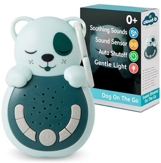 Slaapcomfort Geluidsmachine met Kalmerend Licht | 4 Witte Ruis en 4 Wiegenliedjes | Slimme Sensor van Alecto