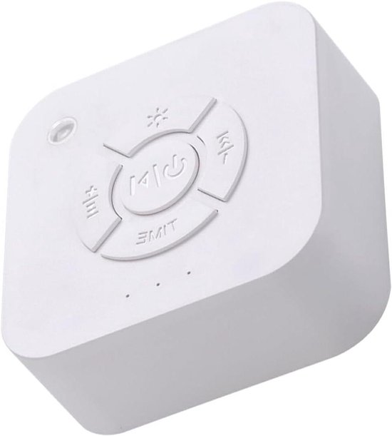 Slaapgeluid Machine - Geluidsmachine Baby - Rustgevend Slapen - Ademhalingslicht - 10 x 10 x 6 cm - Wit