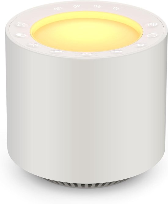 Slaapgeluid Machine - Witte Ruis Apparaat - Rustgevende Slaap - 38 Geluiden & Rood Licht - 8 x 8.5 cm