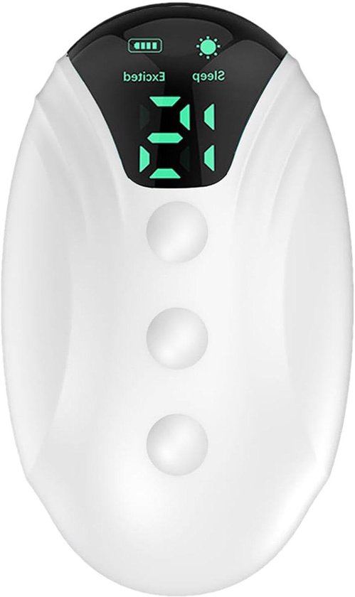 Slaaphulp Apparaat - Slaapmachine Microstroom - Ontspanning Bevorderen - Zachte Elektrische Stromen - Draagbaar - Wit van Merkloos