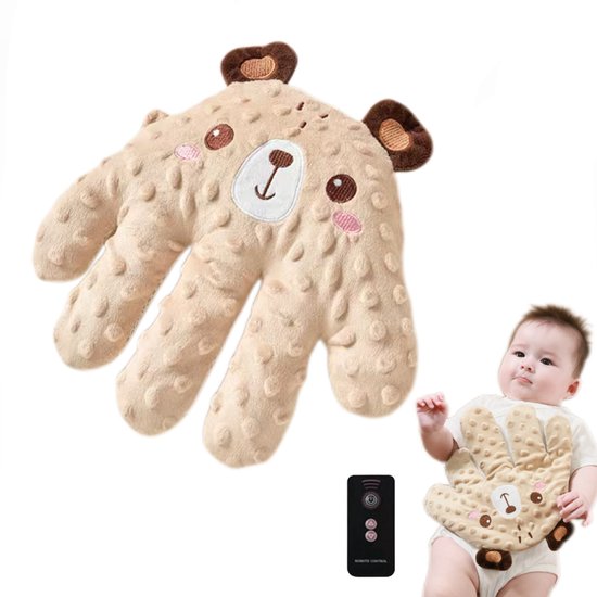 Slaaphulp Baby Rocker Handkussen - Babyslaapknuffel met Klopfunctie en Warmte - Met Afstandsbediening & Wiegliedje - Baby Schrik Preventie Kussen voor Pasgeborenen 0-3 Jaar