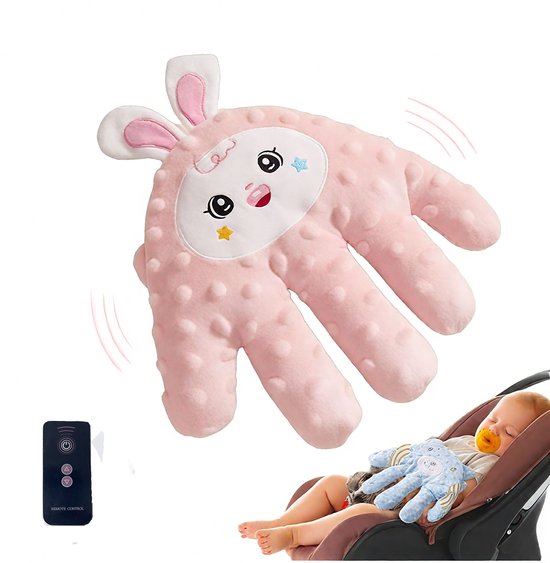 "Slaaphulp- Baby Soothing Palm -De Baby rocker - Slaaphulp Voor Baby & Kinderen-Automatisch - Oplaadbaar-Slaaptrainer- Help Baby Beter Slapen - Elektrisch Baby Handkussen - Baby Schrik Preventie Kussen - Drie-snelheidsmodusregeling-Roze Konijn " van Merkloos