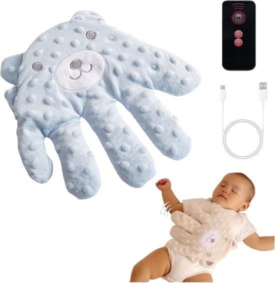 Slaaphulp - De Baby rocker - Slaaphulp Voor Baby & Kinderen - Automatisch - Oplaadbaar - Slaaptrainer - Kinderwagen - Help Baby Beter Slapen! - Baby Soothing Palm - Elektrisch Baby Handkussen - Baby Schrik Preventie Kussen - Kan Worden Verwarmd van Merkloos