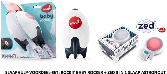 SLAAPHULP - VOORDEELSET - ROCKIT BABY ROCKER + ZED 3 IN 1 SLAAP ASTRONAUT - SLAAPTRAINER van Merkloos