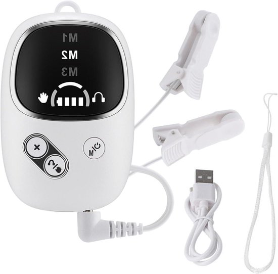 Slaaphulpmiddel Volwassenen - Relaxmachine Oorclip - Natuurlijke Slaap - Microstroom Technologie - 7 x 4.5 x 2 cm - Wit