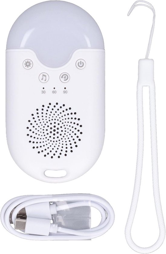 Slaapinstrument Witte Ruis - Geluidmachine Baby - Ontspannen Slapen - 21 Kalmerende Geluiden - 65 x 31 x 120 mm
