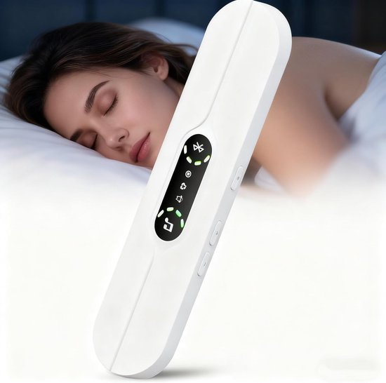 Slaapkussenluidspreker, mini-slaaphulpmiddel met beengeleiding en stereobas, Bluetooth-slaapbalk, geschikt voor diepe slaap, witte ruis, met volumeregeling (wit). van Merkloos