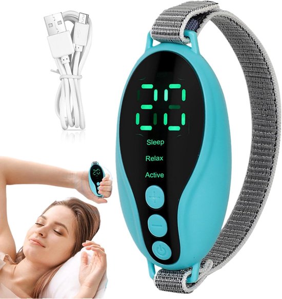 Slaapmassageapparaat - Ontspanningsgadget - Slaapverbetering - Microstroomtechnologie - 95 x 28 cm - Wit
