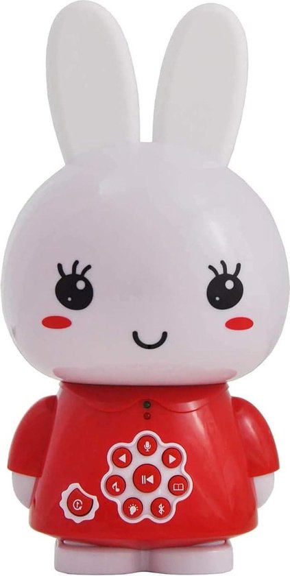 Slaaptrainer Honey Bunny Bluetooth - Media Player Bluetooth Speaker - Geselecteerde verhalen en liedjes in het Engels - Meertalige spraakuitvoer - Kleur Rood Slaaptrainer van Alecto
