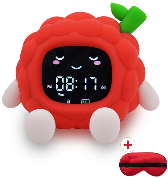 Slaaptrainer Kinderen - Gratis slaapmasker- Kinderwekker - Wekker en Nachtlampje Kinderen - White Noise - Timer - 9 verschillende kleuren - 6 slaapgeluiden - Lichtwekker -