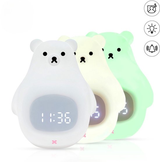 Slaaptrainer Kinderen – Kinderwekker – Slaapwekker – Nachtlampje – Kinderwekker Digitaal – Kinderwekker Meisje – Kinderwekker Jongen - Beer van Merkloos