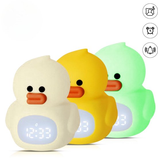 Slaaptrainer Kinderen – Kinderwekker – Slaapwekker – Nachtlampje – Kinderwekker Digitaal – Kinderwekker Meisje – Kinderwekker Jongen - Eend van Merkloos