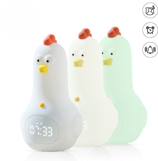 Slaaptrainer Kinderen – Kinderwekker – Slaapwekker – Nachtlampje – Kinderwekker Digitaal – Kinderwekker Meisje – Kinderwekker Jongen - Kip van Merkloos