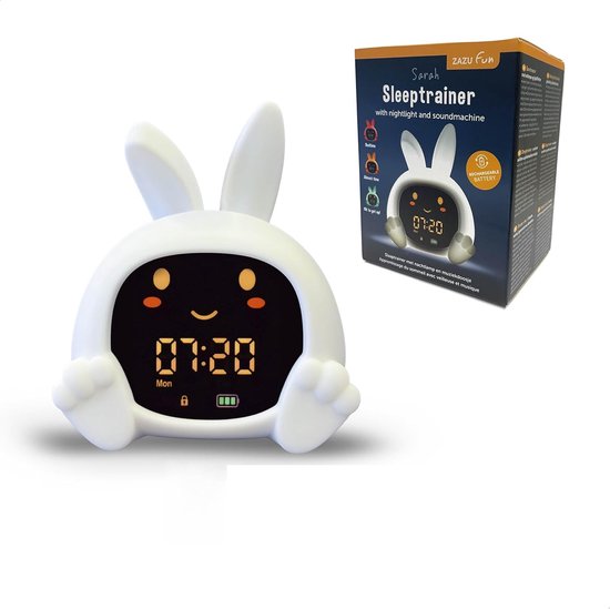 Slaaptrainer Kinderen - Nachtlamp Wekker - Routine Ontwikkelen - Kleurgecodeerd Systeem - 14 x 8 x 11 cm - Meerdere Kleuren
