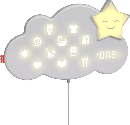 Slaaptrainer Kinderen - Routine Hulp - Slaapritueel Begeleiden - Interactieve Symbolen - 0-8 Jaar - Wit
