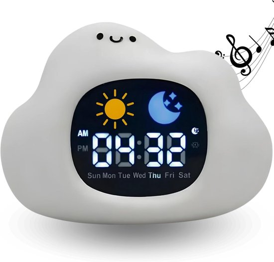 Slaaptrainer Kinderen Wekker Wolkje - Nachtlampje Kinderwekker - Slaapwekker - Slaaphulp Baby