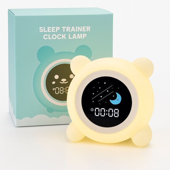 Slaaptrainer - Kinderwekker - Slaapwekker - Oplaadbaar - Nachtlampje Kinderen - Slaaptrainer Kinderen - Met Dimfunctie van Merkloos