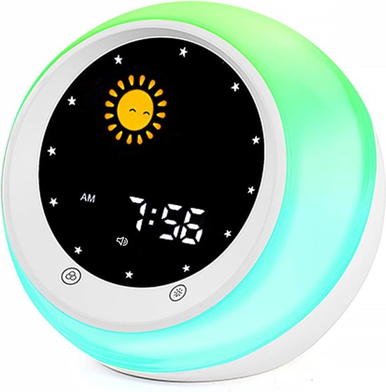 Slaaptrainer voor Kinderen - Slaaptrainers - Oplaadbaar - Nachtlampje Kinderen - Slaaptrainer Kinderwekker - Nachtlampje met White noise - White noise machine van Merkloos