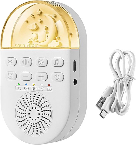 Sleep Sound Machine - White Noise Machine | Regen Noise Machine | Rain Noise Machine | Slaapmachine voor Volwassenen | Slaap Noise Machine | Reis Sound Machine van Merkloos