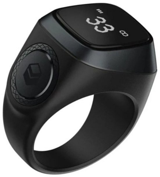 Slimme Digitale Tasbeeh Ring met Gebedstijden Herinnering – Bluetooth Gebedsring met OLED-scherm – Mis Geen Gebed Meer van Merkloos