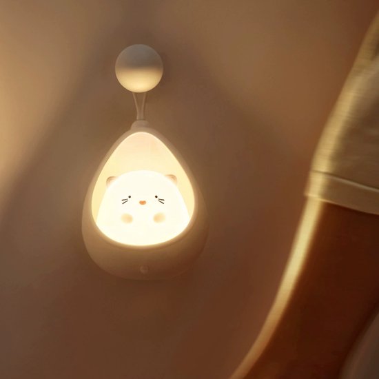 Slimme nachtlamp met bewegingssensor - USB oplaadbaar - Sfeervolle nachtlamp - LED siliconen sensorlamp - Nachtlampje van Aigostar