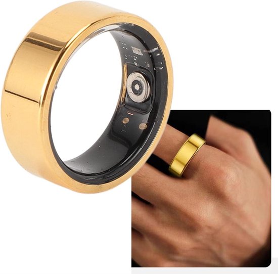 Slimme Ring - Fitness Tracker - Activiteiten Meten - IP67 Waterdicht - 9 Maten - Goud