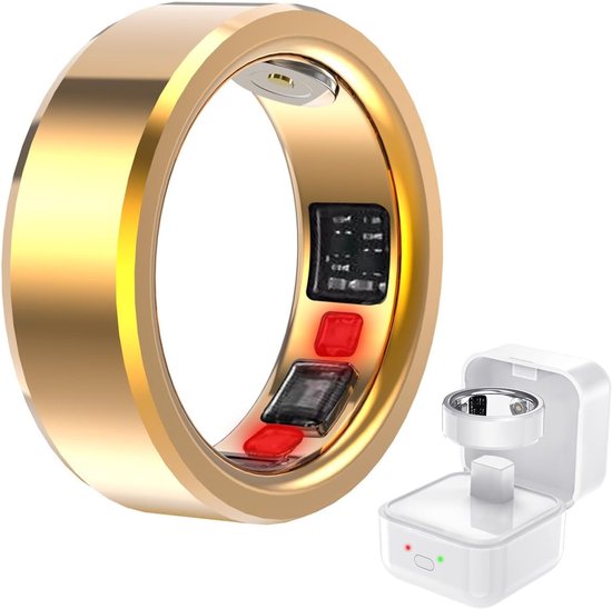 Slimme Ring - Gezondheids tracker - Slaapkwaliteit meten - Lichtgewicht ontwerp - 23 - Goud