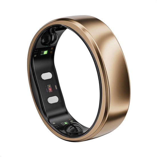 Slimme Ring - Gezondheidstracker - Welzijn Monitoren - AI Gezondheidsinzichten - 10 Dagen Batterij - Goudkleurig