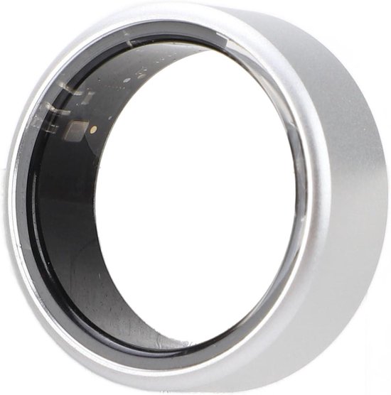 Slimme Ring Tracker - Gezondheidsring Fitness - Sporten Activiteiten Meten - Waterdicht Tot 50m - Met Oplaadcase - Zilver