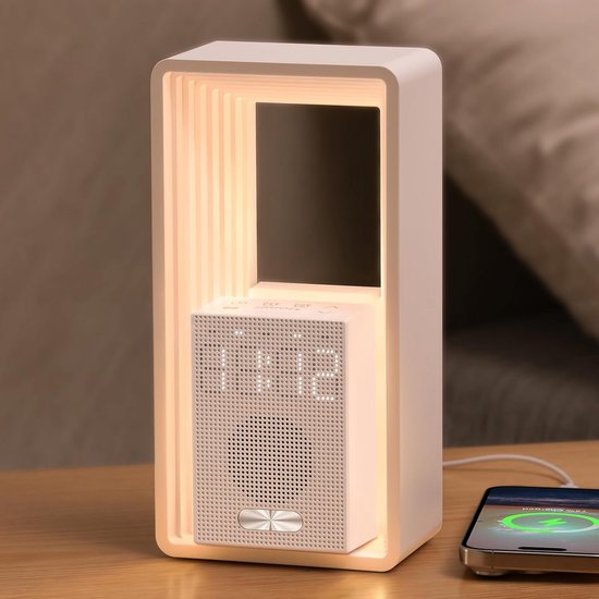 Slimme Wekker met Lichtsimulator voor Zonsopgang en Zonsondergang en Draadloos Opladen