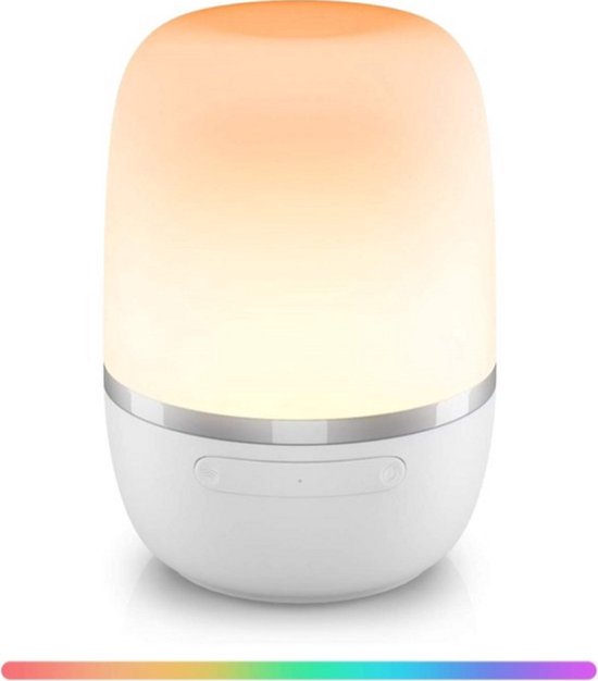 Smart led-bedlamp, intelligente dimbare sfeernachtlamp voor slaapkamer, woonkamer, compatibel met Alexa, Google Assistant, met USB-kabel, geen hub nodig Energieklasse G van Merkloos