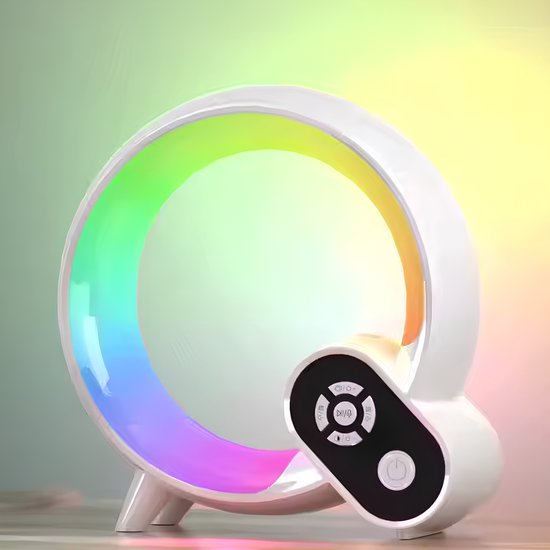 Smart Nachtlamp & White Noise – Sfeerlamp – LED Lamp – Licht- en Geluidscomfort voor een Goede Nachtrust van Alecto