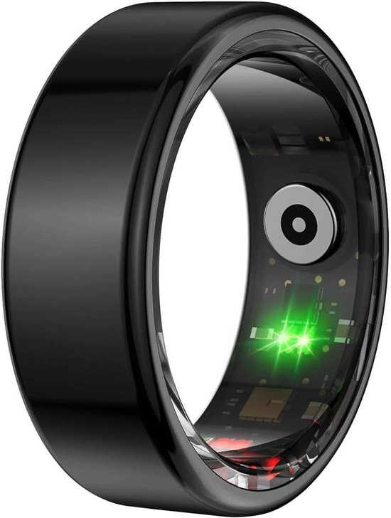 Smart Ring - Fitness Tracker Ring - Gezondheid Monitoren - Bloeddruk & Slaap - 7 Dagen Batterij - Zwart