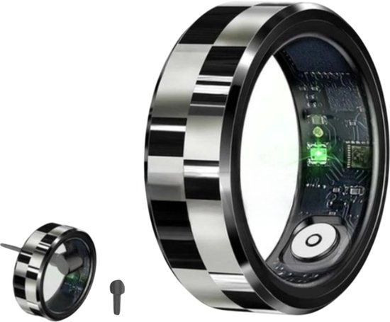 Smart Waterdichte Ring 5ATM - Maat 8 - Geschikt voor Samsung - 24/7 Gezondheids- en Fitnessmonitor met Slaaphulp voor Heren & Dame van Amazfit