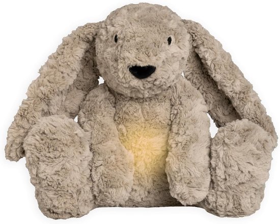 SnelShoppen - Bibi de Knuffelkonijn met Slaaptrainer - Babyknuffel met Witruis en Huilsensor - Nachtlampje - Speelgoed voor Baby's vanaf Geboorte - Ta