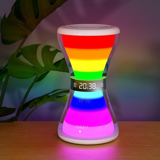 SnelShoppen - Digitale Wecker met Kleuren Veranderende Nachtlamp, Uurglas Simulatie en Timer Functie voor Kinderen, Tieners, Meisjes en Vrouwen - Deco